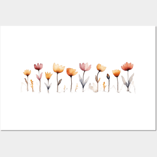 Watercolour Flowers Posters and Art